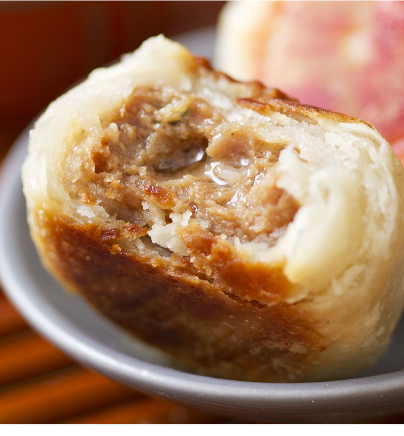 鲜肉月饼生胚1盒6只沈大成网红酥皮鲜肉月饼鲜肉龙虾腌笃鲜冷冻生坯