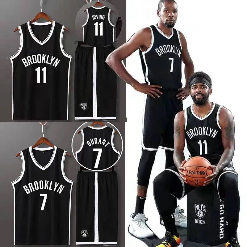 滕讯体育nba同款篮网队新赛季城市版11号球衣 杜兰特7号哈登篮球服印