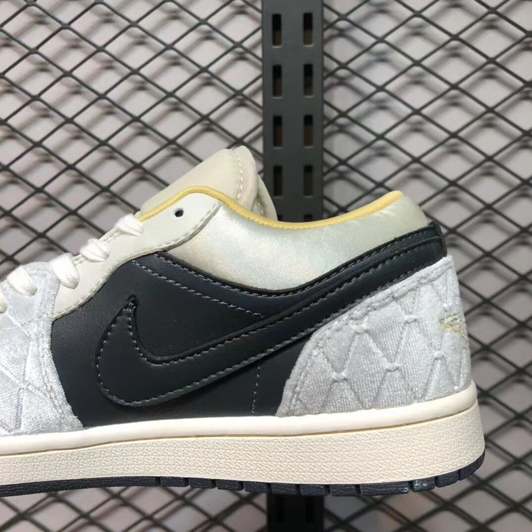 aj low 低帮篮球鞋男女鞋黑灰丝绸小影子灰倒钩休闲运动鞋 爱国者 36