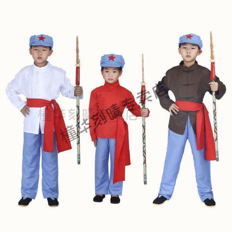 高端品质王二小表演服六一儿童节演出服少年老百姓衣服小红军游击队