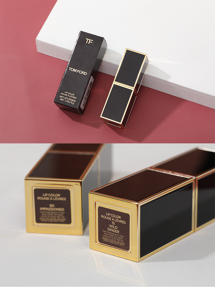 tf黑金黑管唇膏哑光口红16#80#100#新色细管24 27 50 52 细管枫叶色