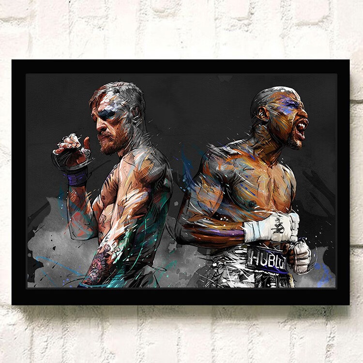 风琳静 梅威瑟海报拳击馆格斗搏击武馆健身房武术ufc相框装饰挂画墙