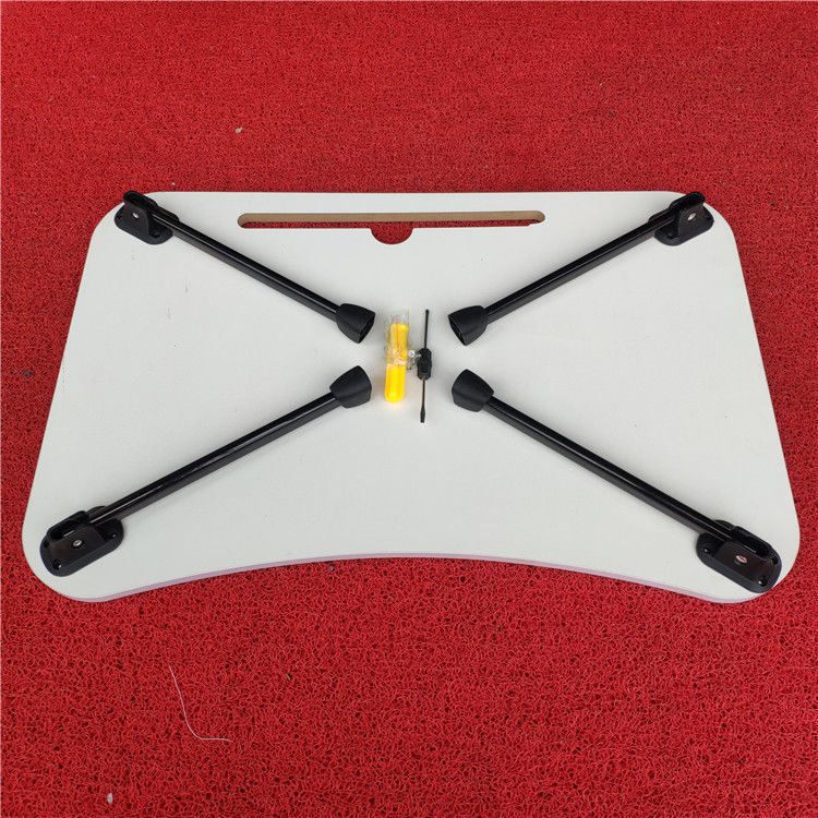 桌脚折叠桌腿户外桌床上懒人桌脚书桌加厚支架配件 白色马蹄脚【图片