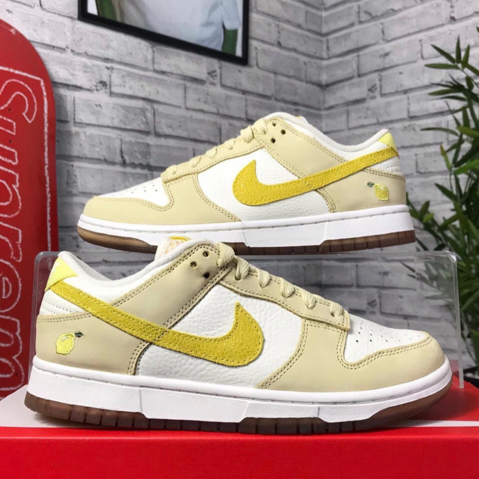 板鞋莆田sb dunk柠檬黄新配色可爱清新男女低帮系运动情侣休闲滑板鞋.