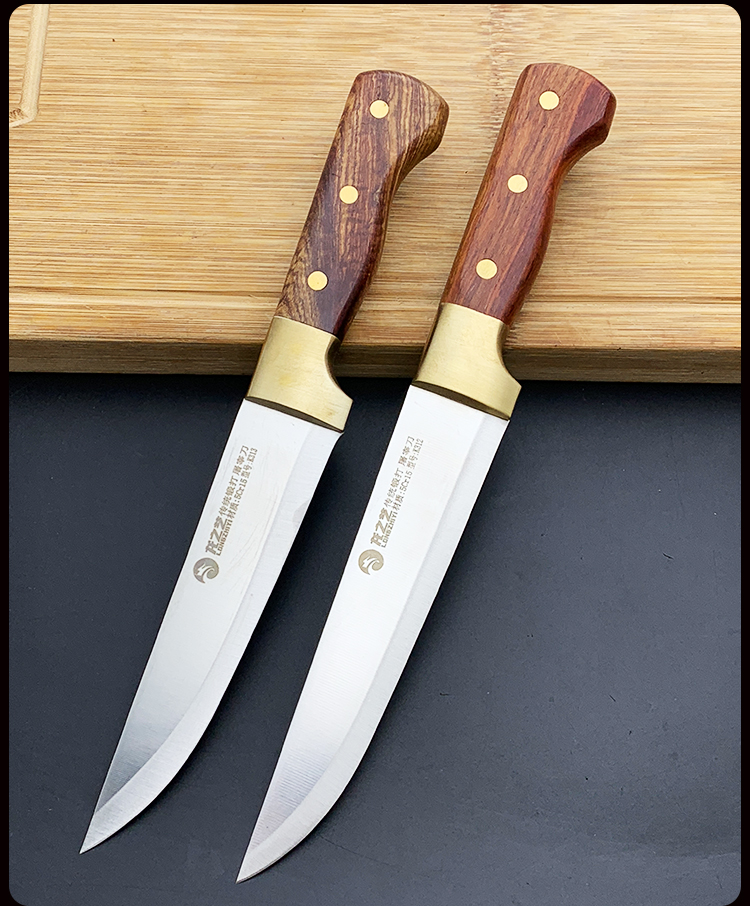 屠宰专用刀锋利杀猪宰牛专业刀具吹毛断发 巧克力色 60°以下 18cm