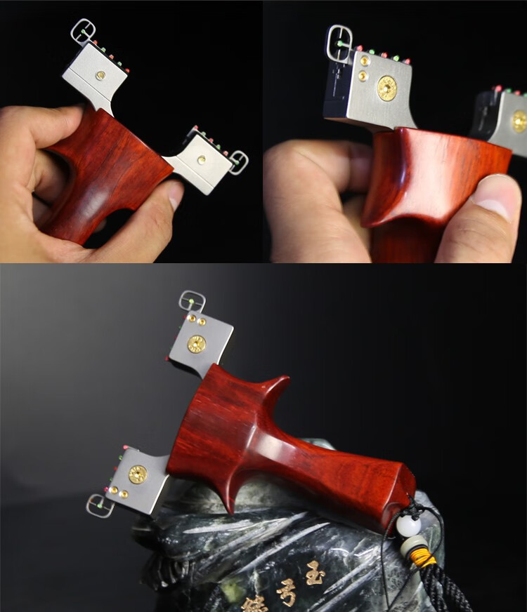 高精准竞技弹弓成人奇策传奇弹弓不锈钢高精度快压免绑钛合金强力野外