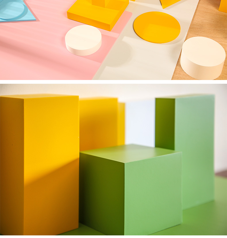 摄影几何体道具拍照立方体盒子正方体形拍照白色方块产品拍摄道具定制