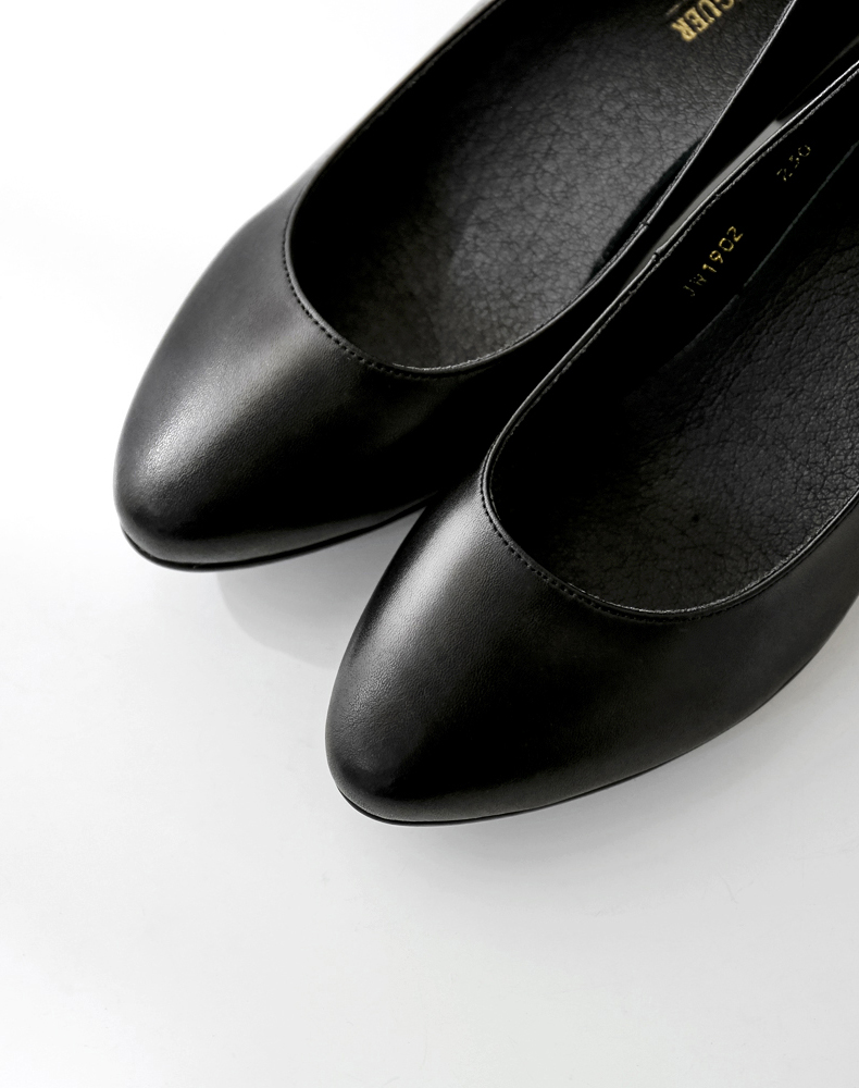 雅格罗伊空姐工作鞋女黑色软底皮鞋粗跟上班久站不累脚舒适酒店职业