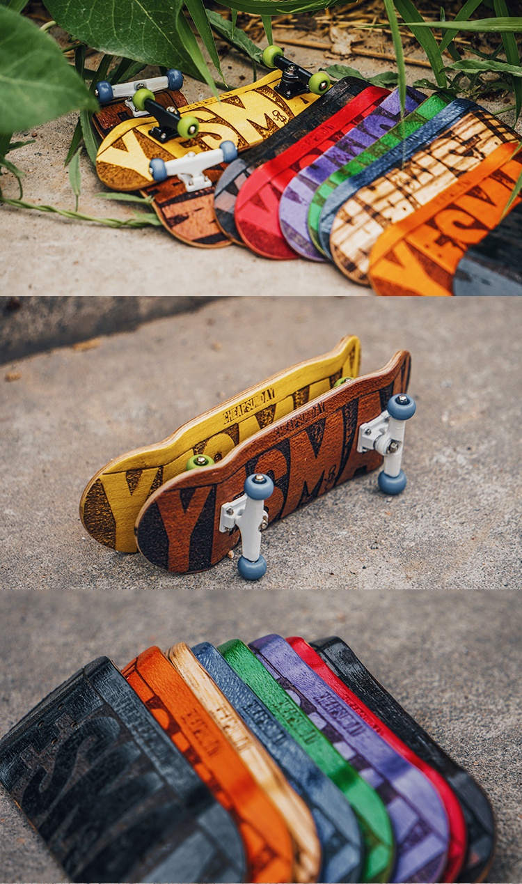 手指滑板翻team激光雕刻枫木手指滑板cheapsunday正男签名蓝色宽桥