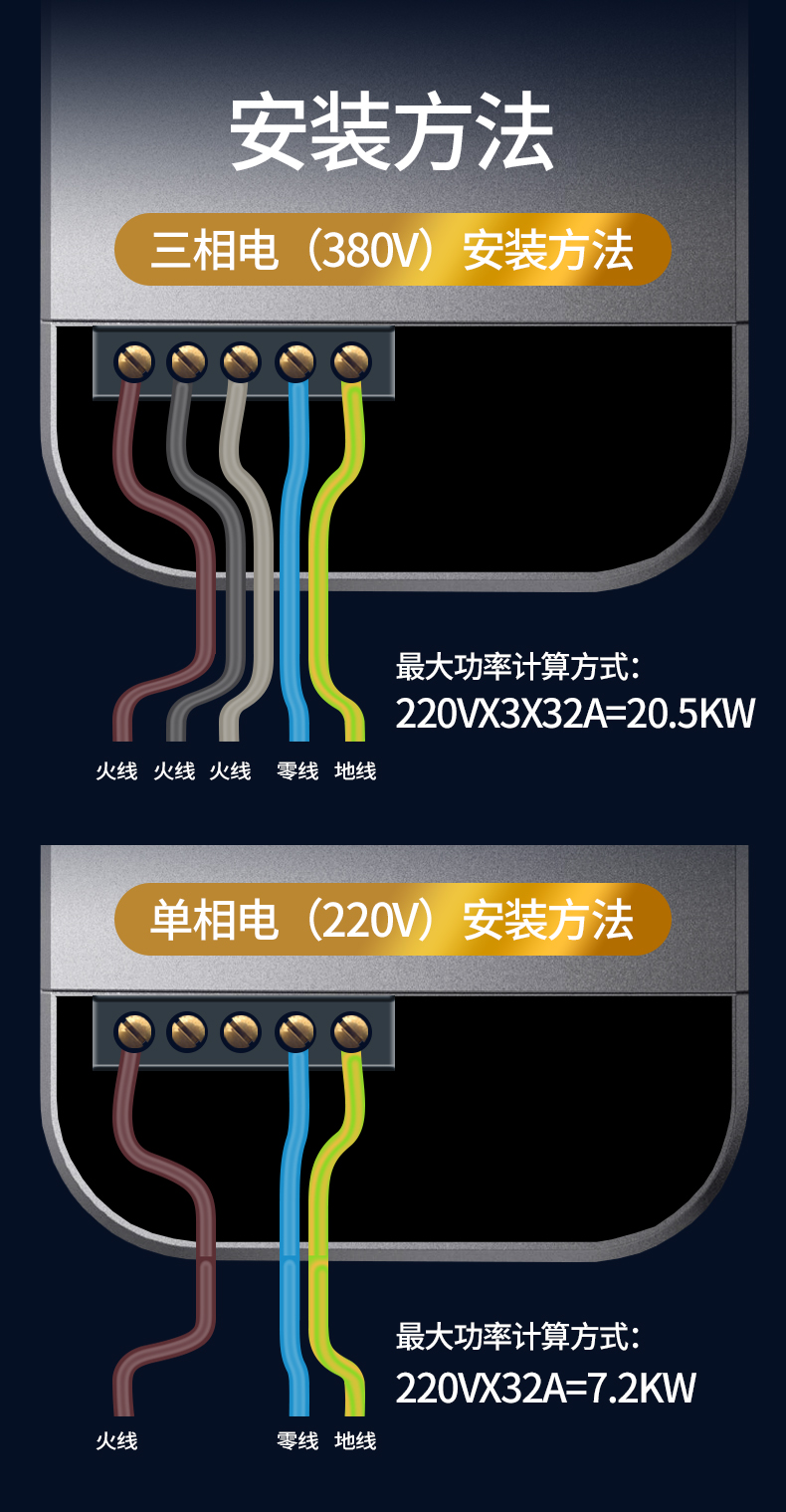 普诺得新能源充电桩380v三相电21kw兼容11kw7kw电动车充电枪充电器380