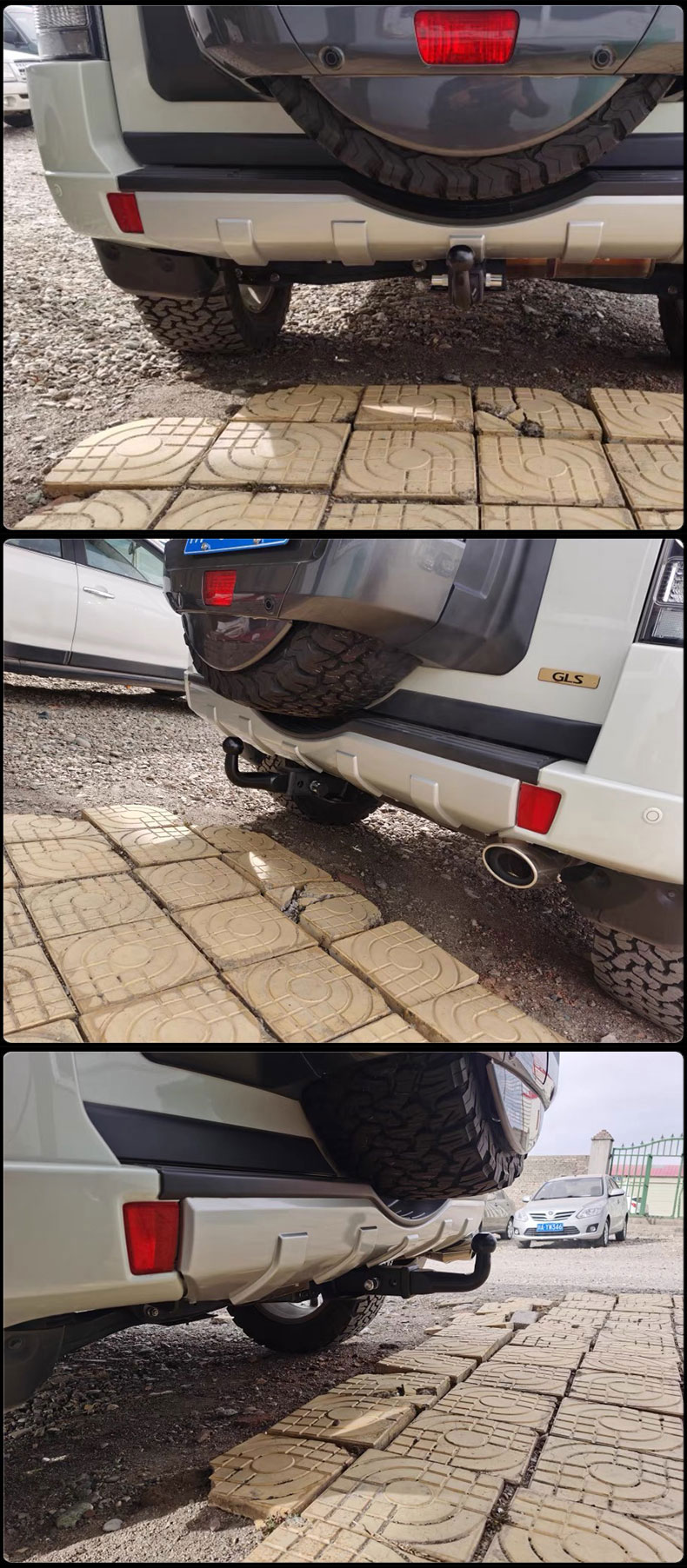 三菱帕杰罗v97v93v73v87拖车钩改装拖车杠防撞牵引拖挂房车挂拉勾套装