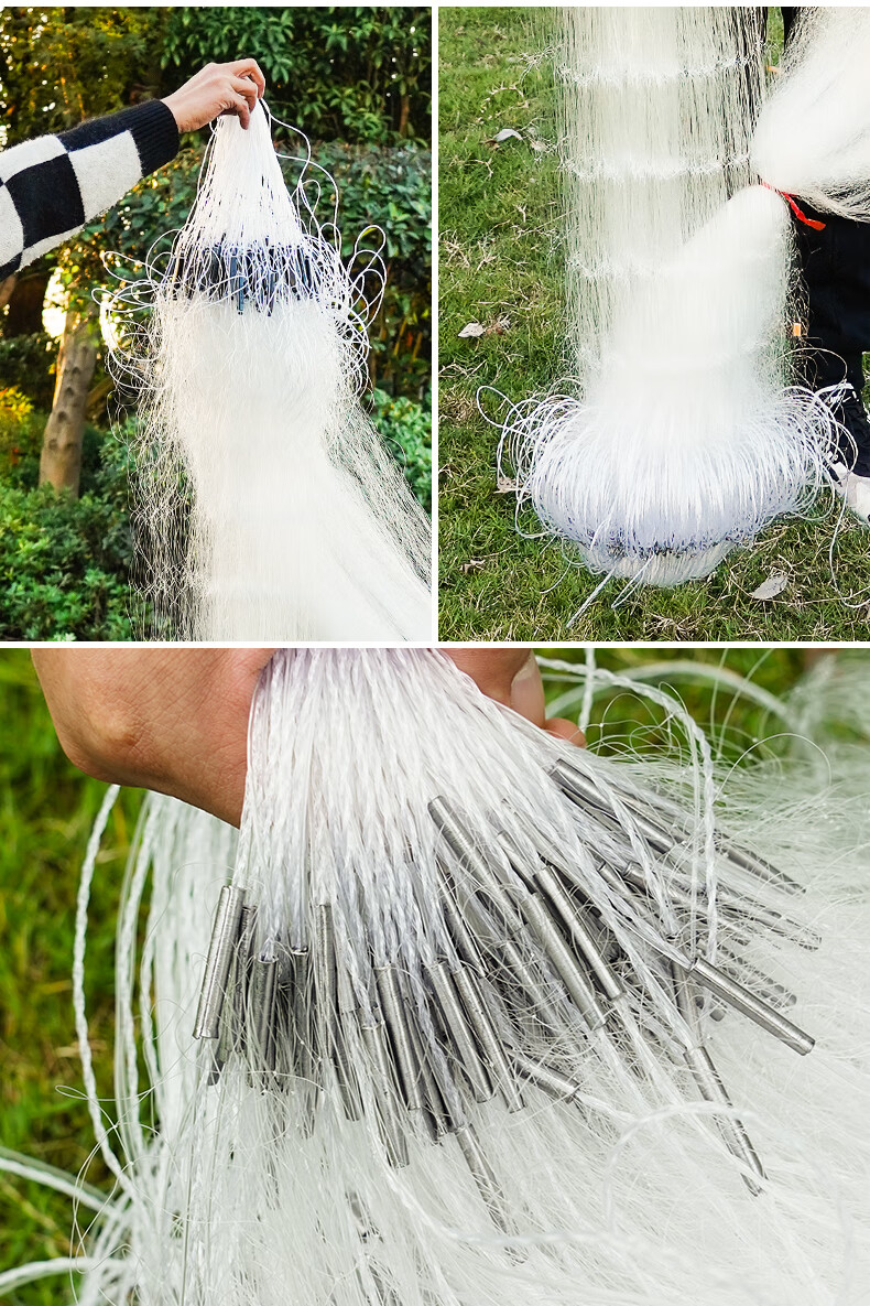 渔网丝网三层沉网单层浮网挂子鱼网捕鱼网白条网鲫鱼鲢鱼 【加强丝】