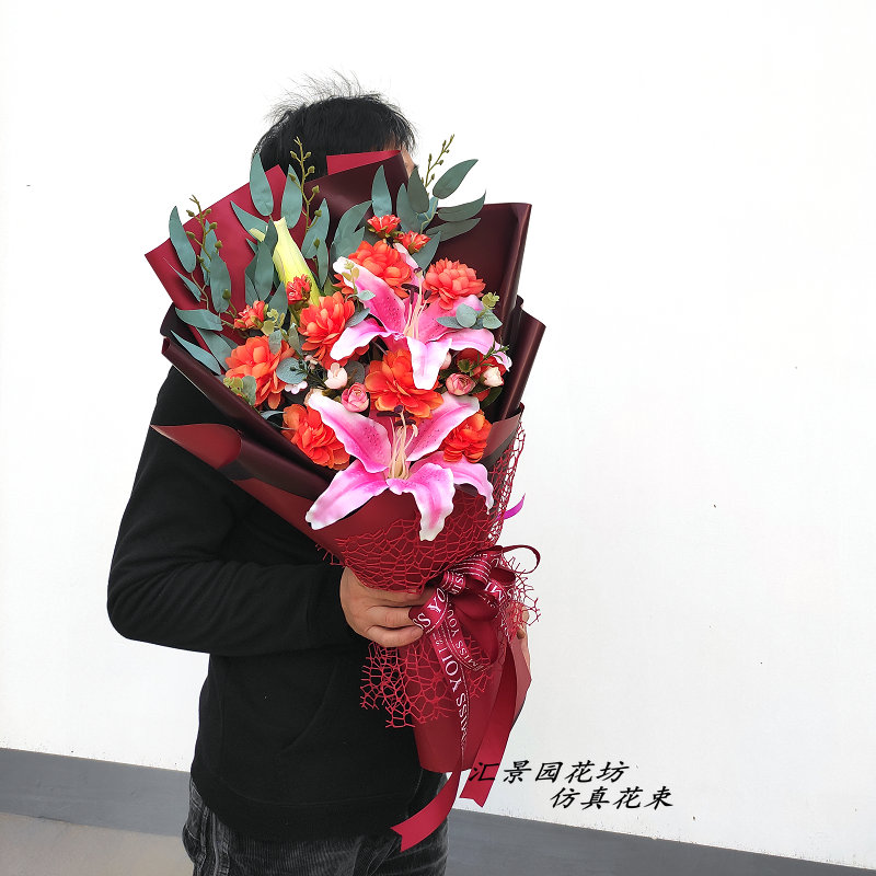 【京选】毕业季拍照花束 仿真花束手捧花颁奖舞台献花交车假花毕业季