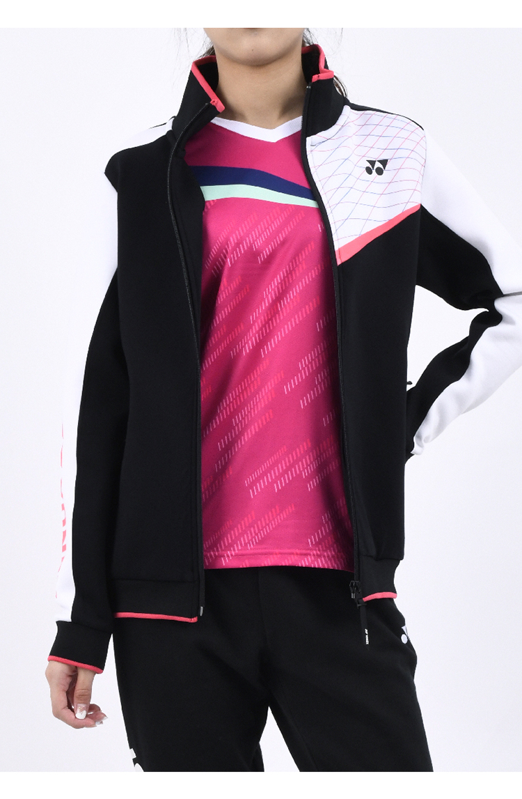 尤尼克斯yonex羽毛球服2021秋冬季运动套装休闲训练女士防寒保暖拉链