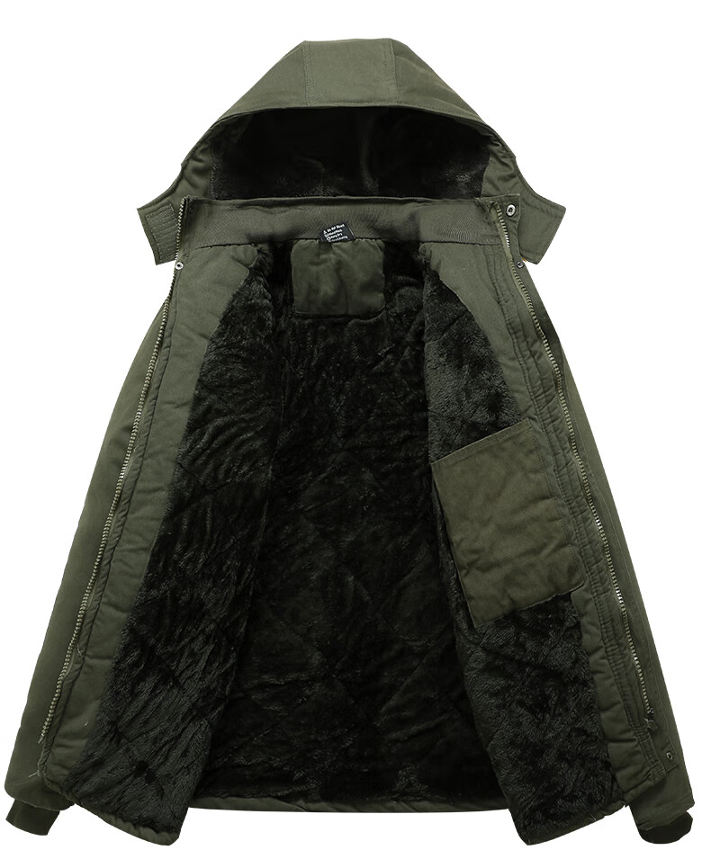 荒漠迷彩服军棉袄冬季加绒加厚棉衣男拆卸款迷彩棉服工作棉袄加肥加大