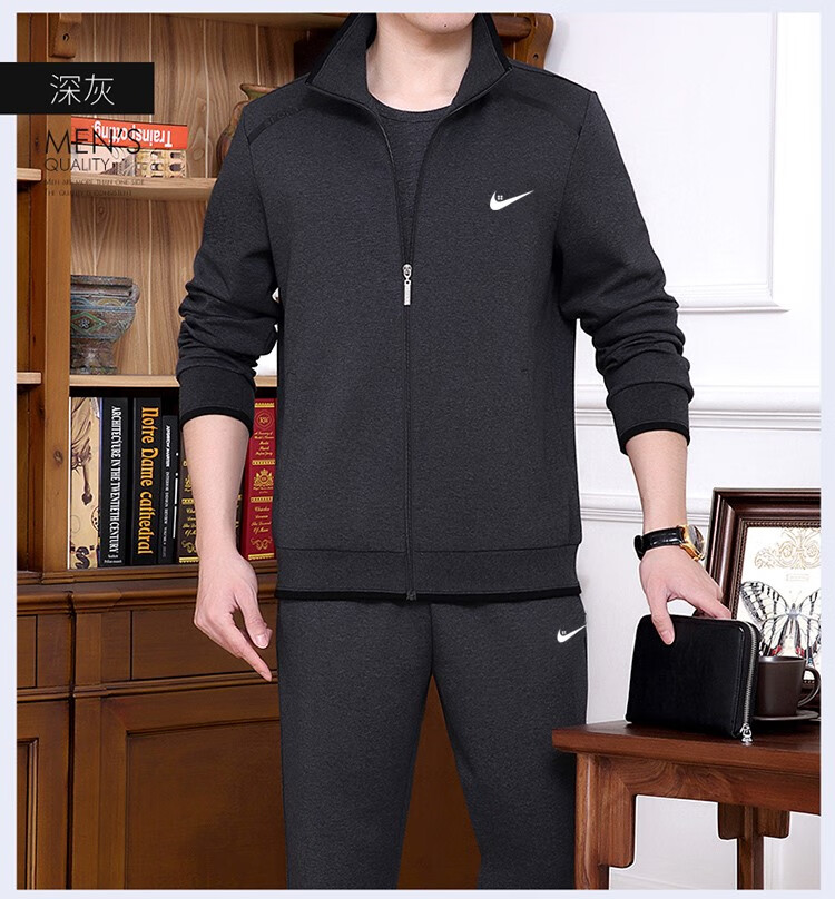 耐克(nike) 春秋季耐克nike运动套装男士中老年长袖运动服爸爸装休闲