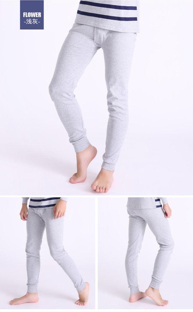 中学生柔软秋裤男青少年秋裤衬裤中大童中学生春秋单裤内穿棉毛裤打底