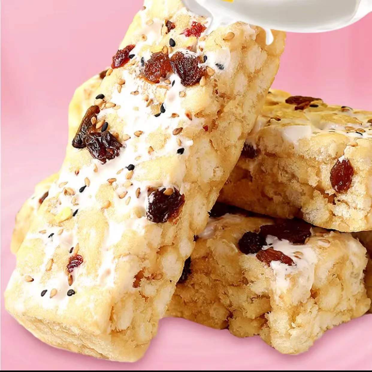 益美斯绿豆水果奶盖沙琪玛老式萨其马酥脆网红整箱45根食 水果奶盖