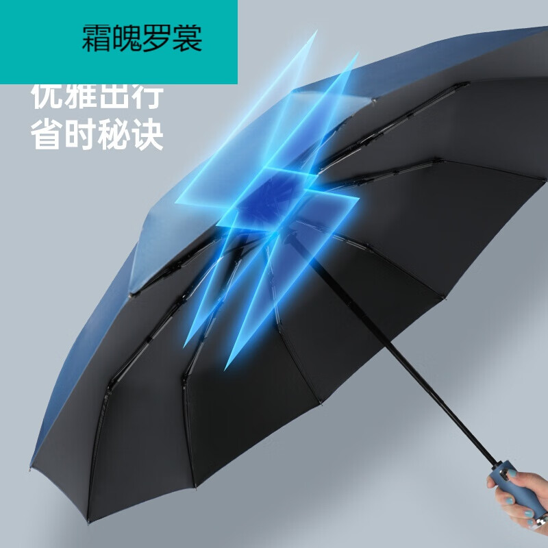 好神奇米家七代双龙骨风暴伞旋转照明黑科技贵宾雨伞全自动晴雨伞罗裳