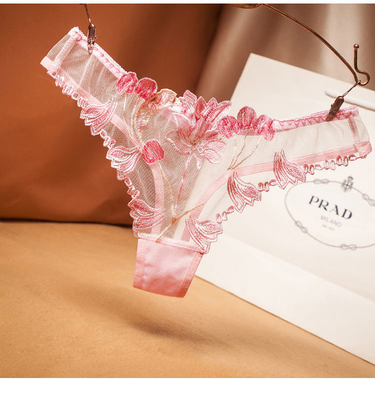 妍蜜俏女日系火辣全透明丁字裤女极度诱惑超蕾丝免脱