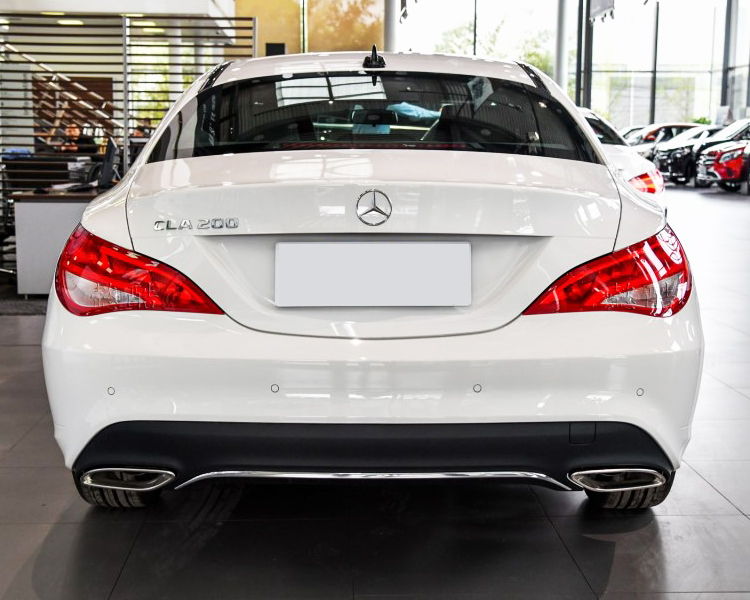 适用奔驰cla级后保险杠cla200尾部装饰亮条220后杠镀铬条车尾护板