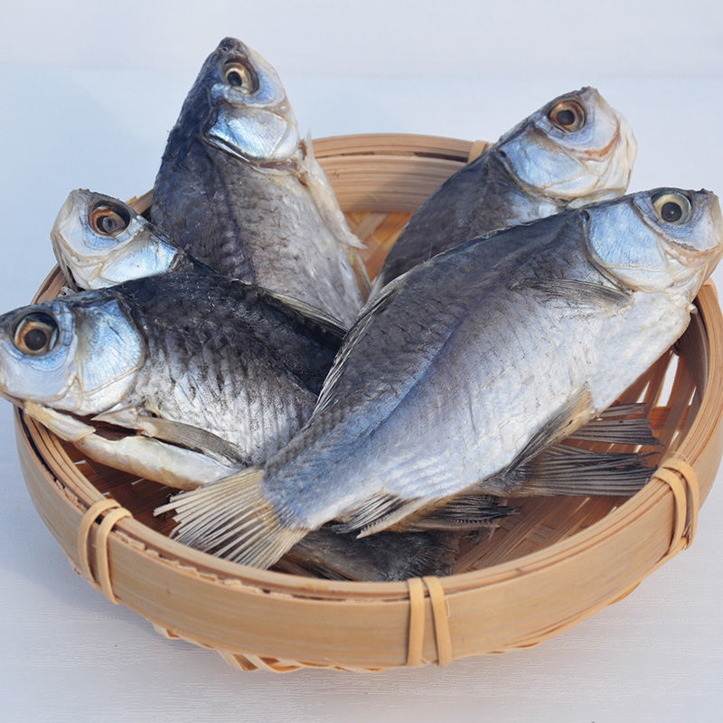 大别山野生鲫鱼干500克咸鱼干小干鱼干干货淡水鱼小河鱼腌制 鲫鱼干