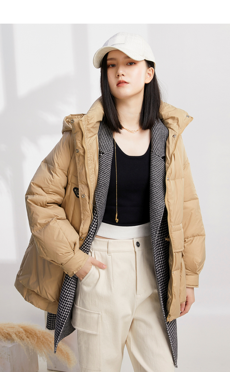 yifini易菲气质百搭羽绒服女秋冬季新款90白鸭绒保暖外套2111e915深