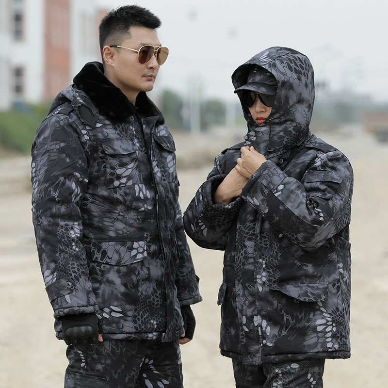 冬季加厚教官战术户外登山垂钓冲锋衣加绒保暖特战军迷服装cp迷彩套装