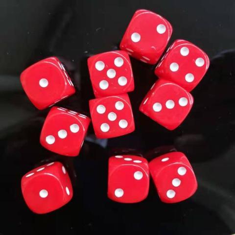 中秋博饼骰子闽南风俗红色18号色子圆角状元中奖行酒一柱擎天 黄色 10