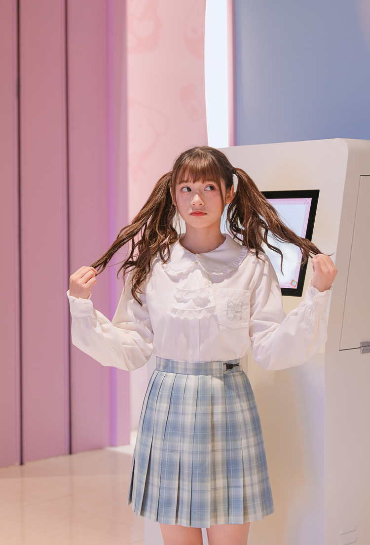 玻璃心原创森女部落jk制服裙格裙a字半身裙学院风玻璃心42cm现货l