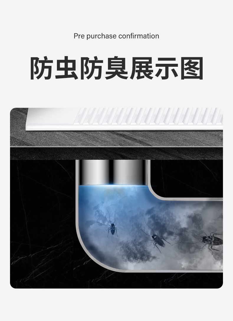 家韵厕所防臭堵臭器蹲坑池不锈钢蹲便器堵洞堵口防臭盖防反臭神器免