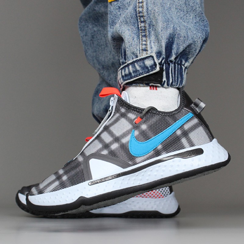 限量耐克nikepg4保罗乔治泡椒美国队奥利奥黑灰格纹黑白拉链蓝水滴