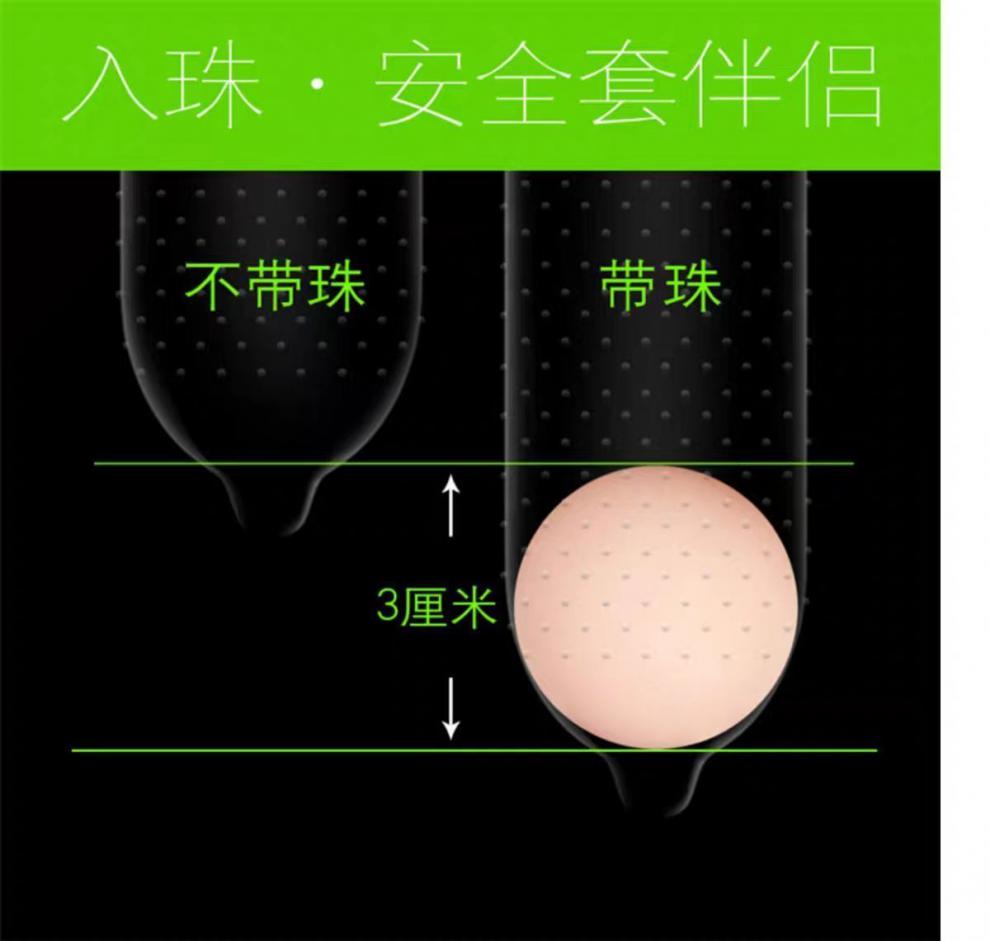 避孕套套男用加长入珠球柔珠套延时狼牙套震动安全套女用 芯花震放