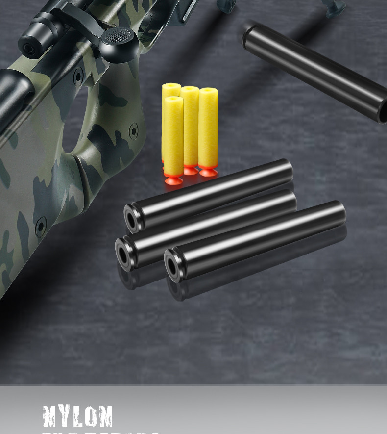 新款首发捷鹰awm玩具枪尼龙抛壳msr雷明登98k软弹枪阻击抢绝地求生