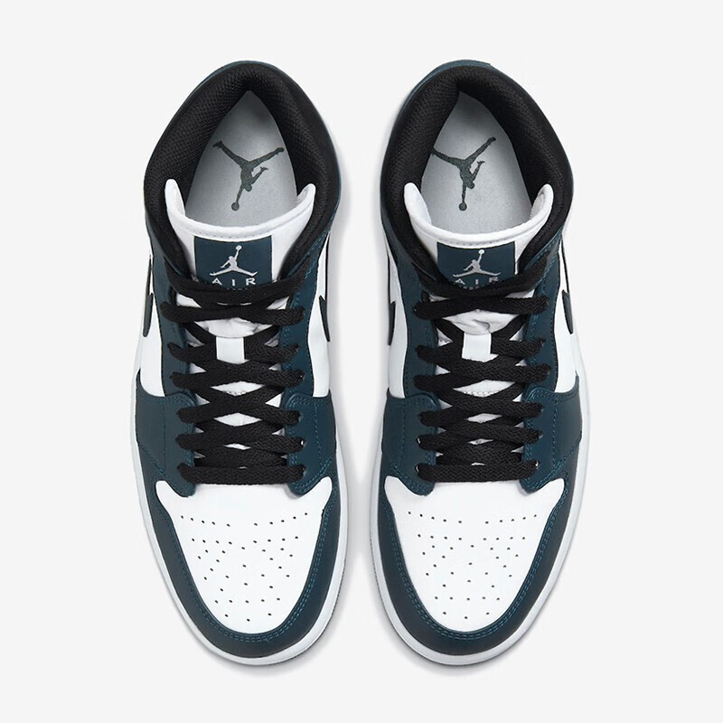 耐克nike air jordan 1 mid aj1墨绿色男子中帮运动篮球鞋 554724-411