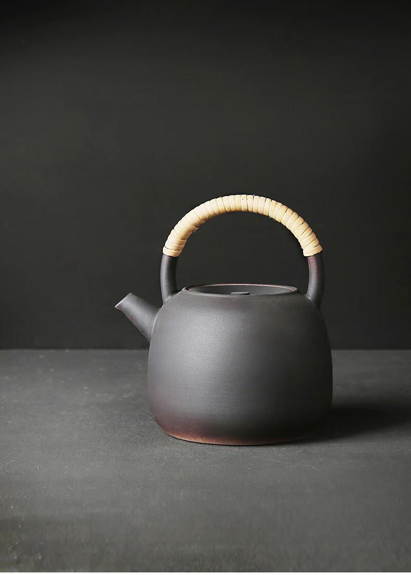 炭火茶炉四件套家用日式煮茶壶炭火煮茶炉炭炉白泥碳炉火炉 小碳炉