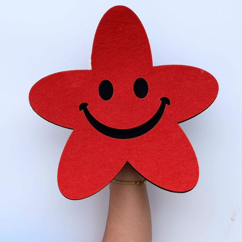 笑脸五角星道具幼儿园舞蹈演出手拿运动会入场开幕式合唱表演星星