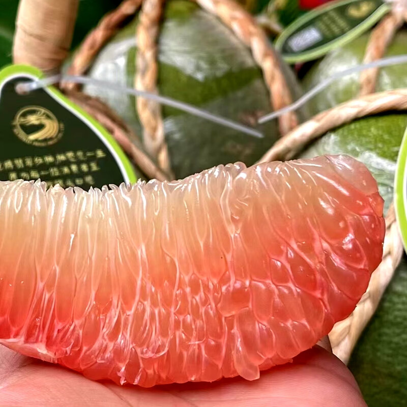 泰国翡翠柚麻绳土豪柚进口水果红肉柚子纯甜无酸口原箱6颗装现货速发