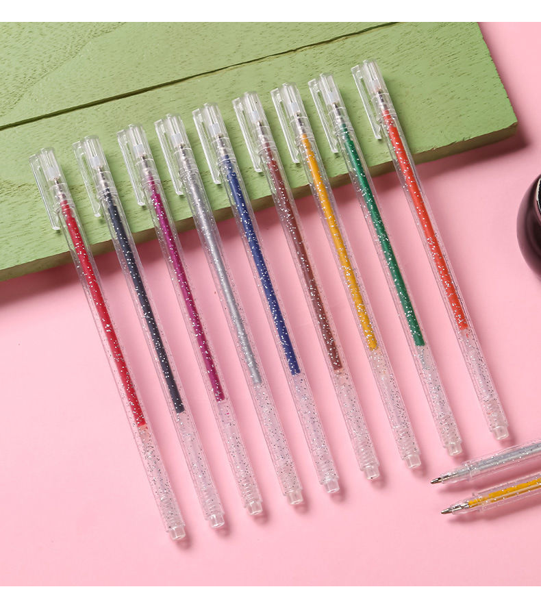 荧光笔标记重点绘画手账笔彩色中性笔高光笔亮晶晶笔1支体验装闪光金