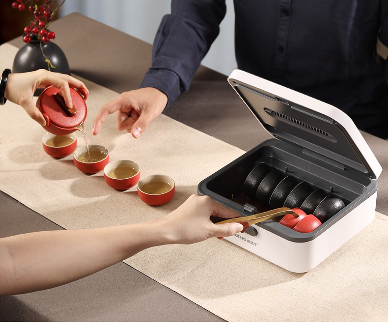 茶具迷你消毒盒茶杯消毒柜家用小型台式迷你桌面茶具消毒盒茶道消毒锅