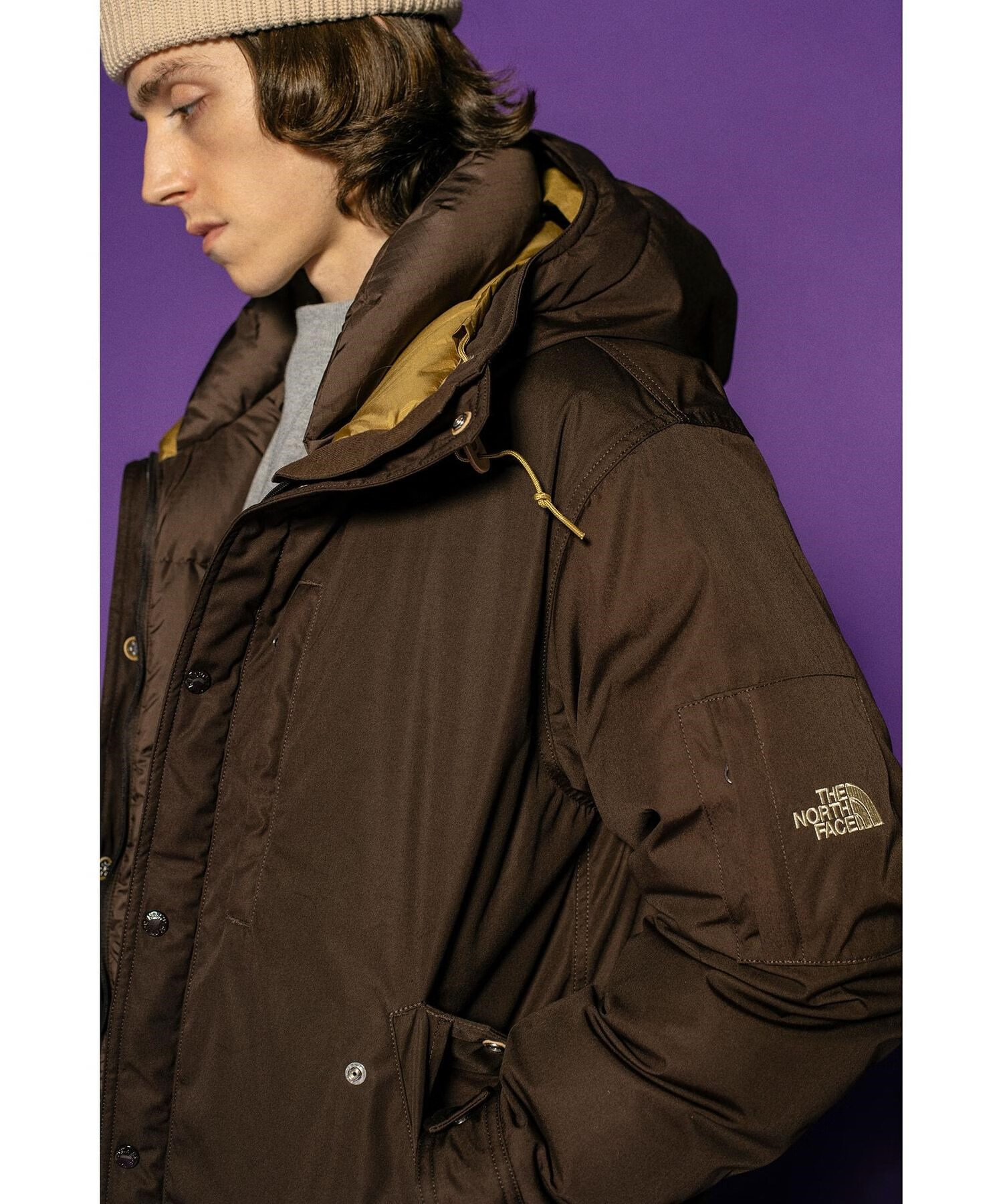 tnf【商场同款】北面日版 monkey time 男款紫标羽绒服冬季外套 绿色