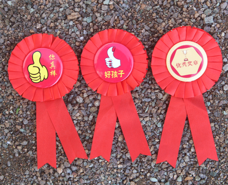 大红花胸花小红花胸花别针小学生幼儿园开学礼物大花朵学校教师奖励