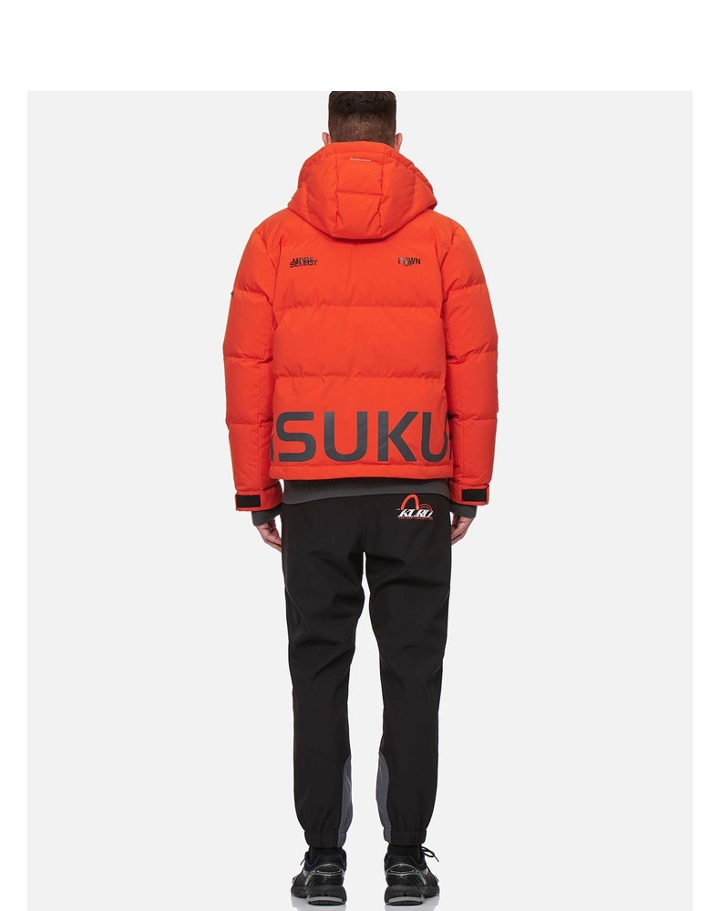 evisu kuro 21aw 男士反光logo印花羽绒服男2eagnm1nj737xxpl 橙色 xl