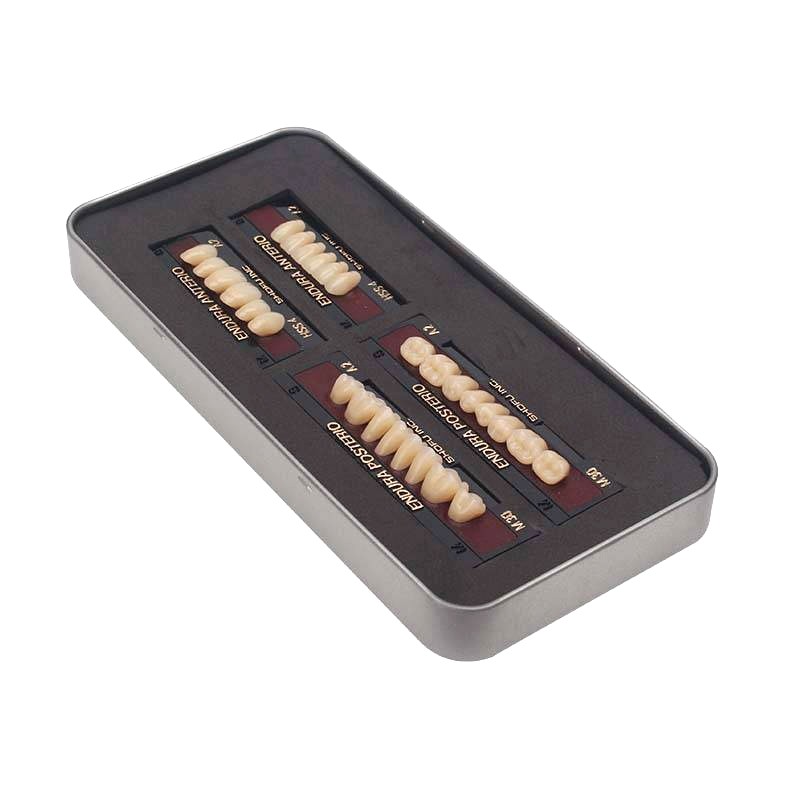 松风/shofu 塑钢牙/树脂牙(全口)28*1/盒 前牙 hss5 a2 后牙m32 a2