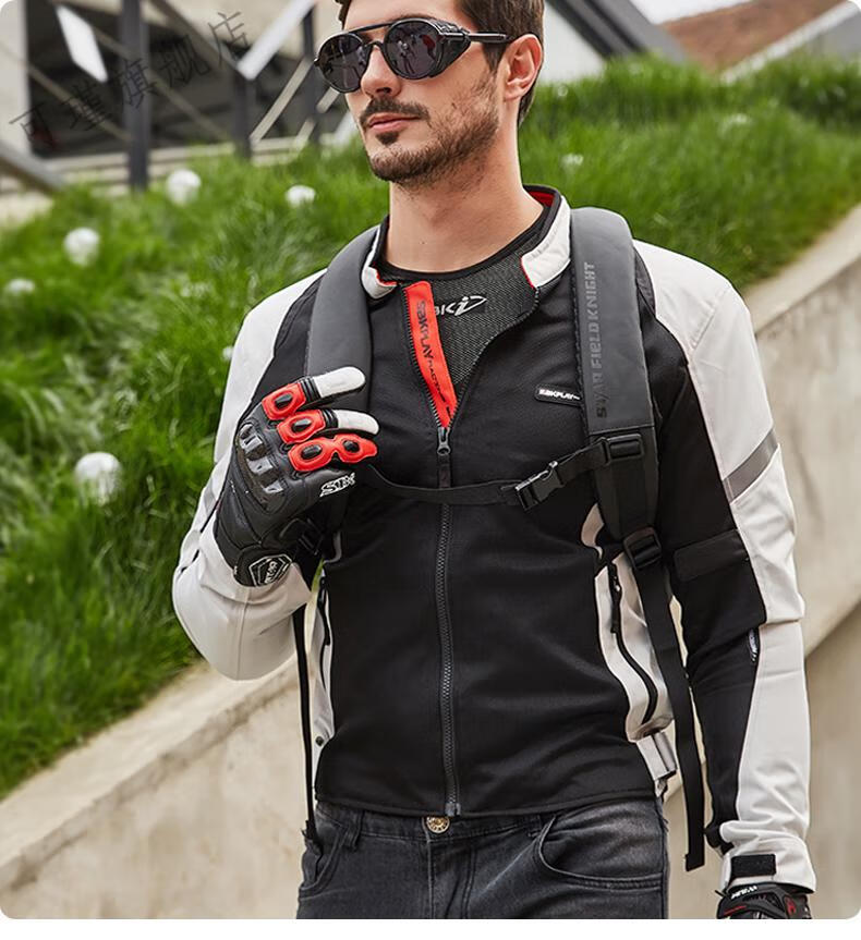 杜汉摩托车服秋冬季sbk摩托车骑行服套装男机车衣骑士装备赛车拉力