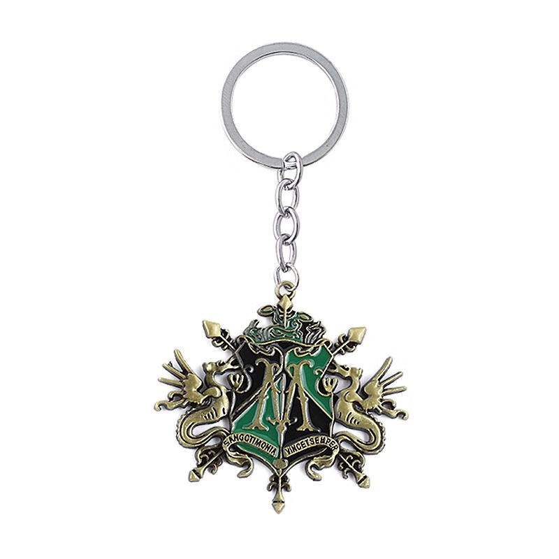 哈利波特徽章周边霍格沃茨马尔福家族徽章家徽标志项链钥匙扣胸针礼物
