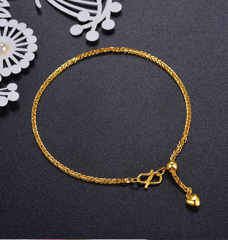 黄金 黄金手链/脚链 晴夫人 老凤祥款999足金手链女 黄金肖邦链可调节