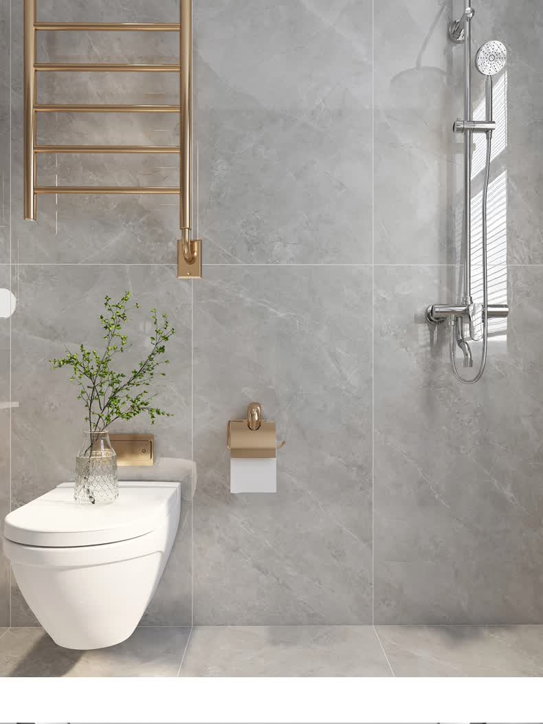 欧汉达现代轻奢通体大理石瓷砖600x1200客厅灰色地砖卫生间墙砖地板砖