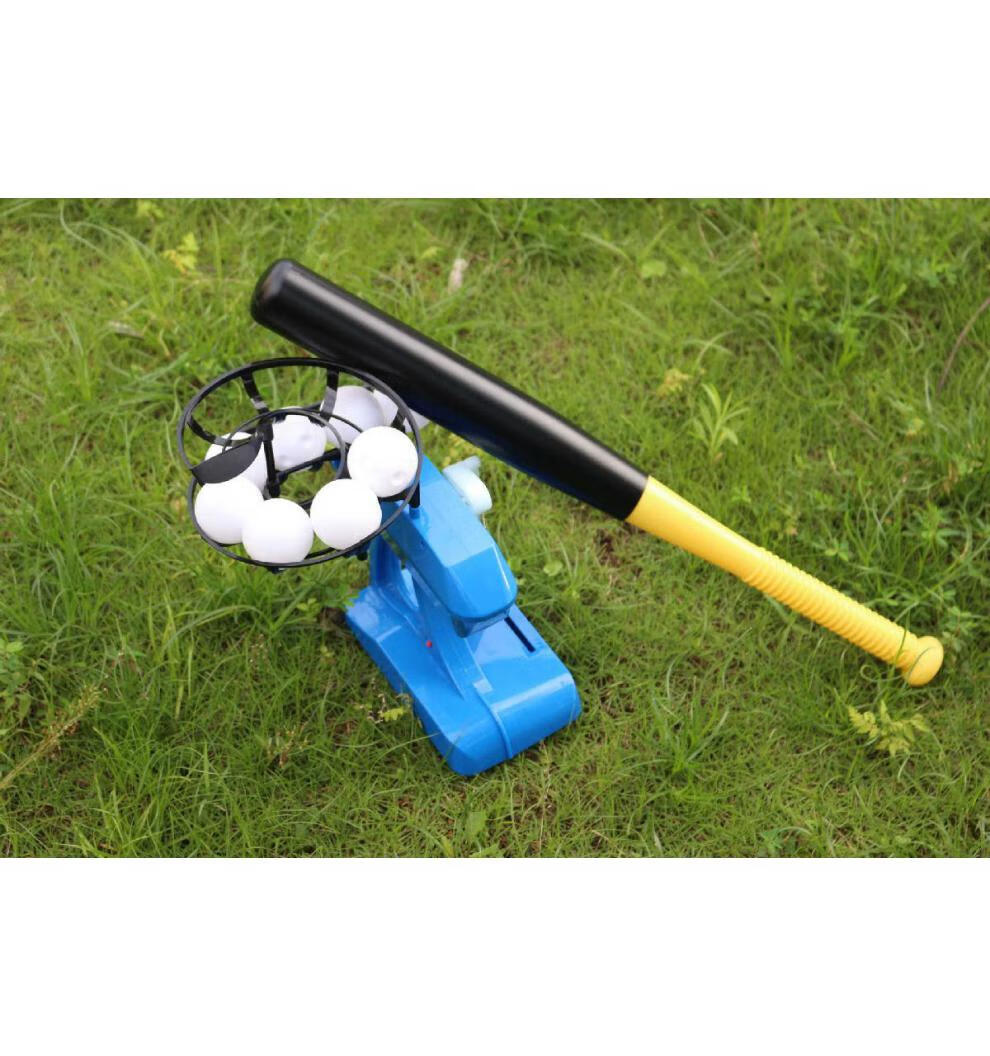 棒垒球发球机棒球自动户外亲子互动迷你儿童棒球机玩具红色