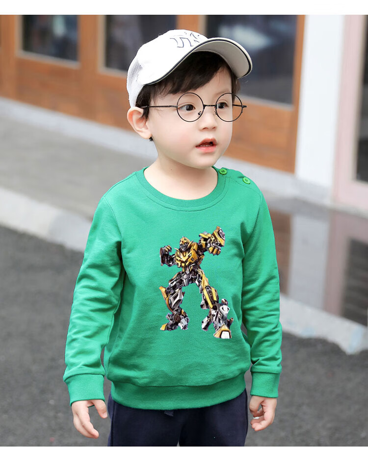 迪士尼(disney)官方自营 男童卫衣纯棉变形金刚大黄蜂衣服春秋款3-4